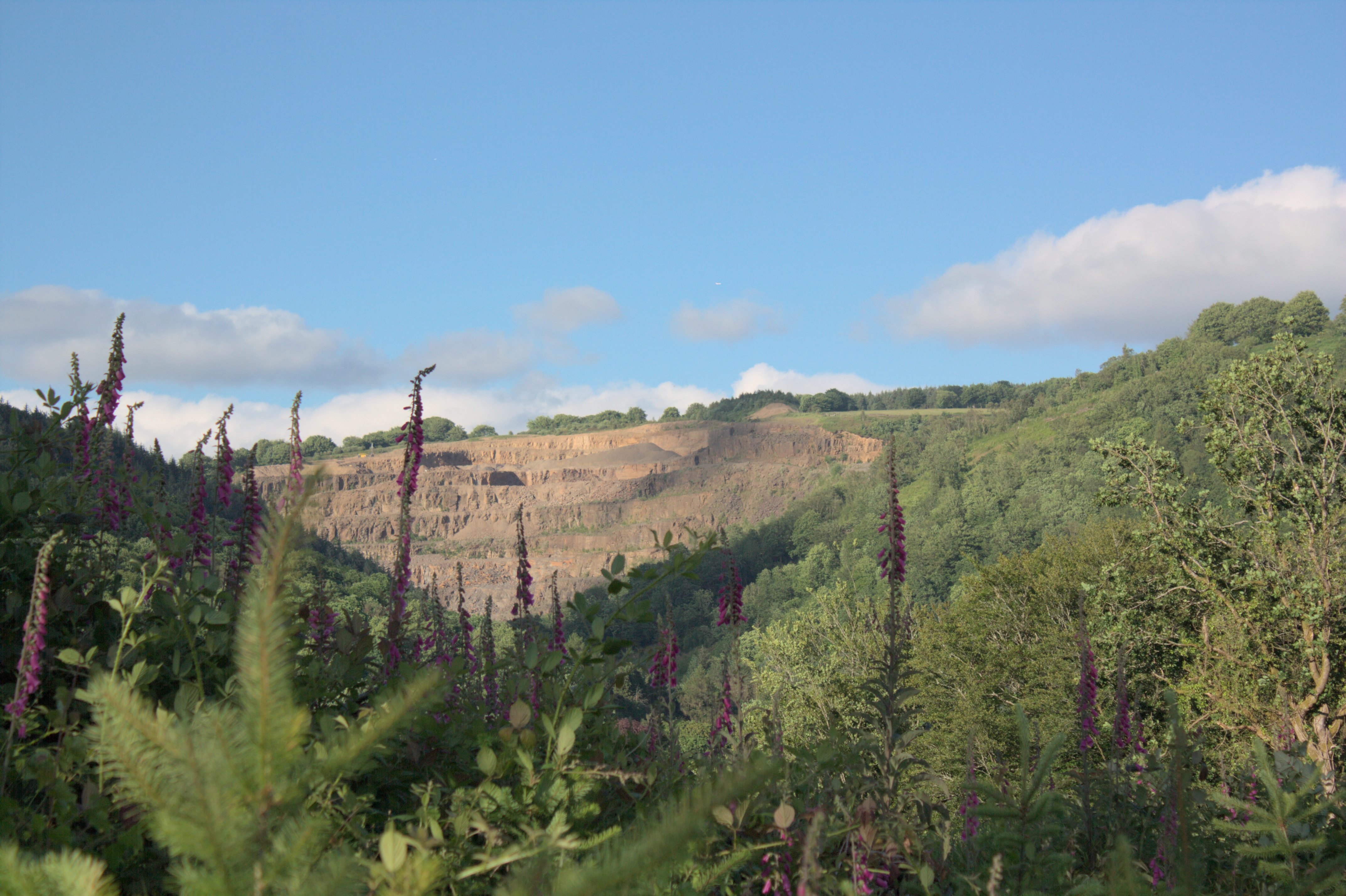 The thing that looks like a staircase in the distance is an old quarry.