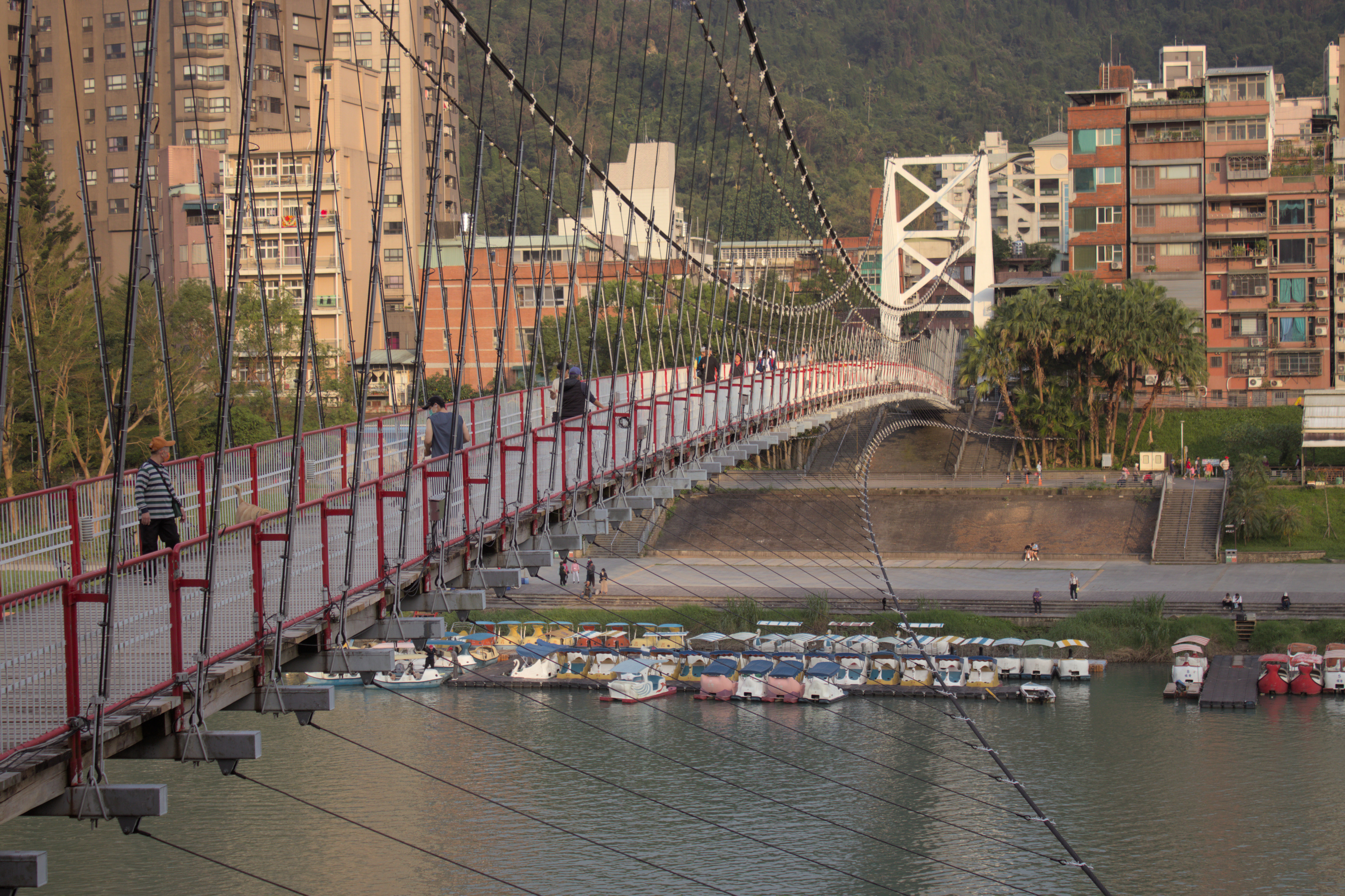 Bitan Suspension Bridge at the Xindian end of the route